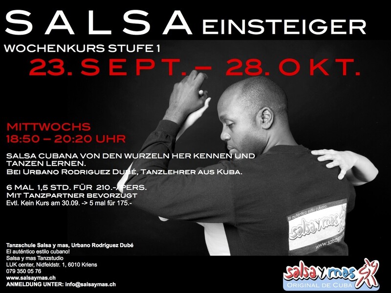 Salsa Einsteigerkurs Stufe 1 in Luzern