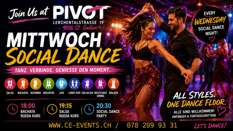 Social Dance Night jeden Mittwoch in St. Gallen!!!