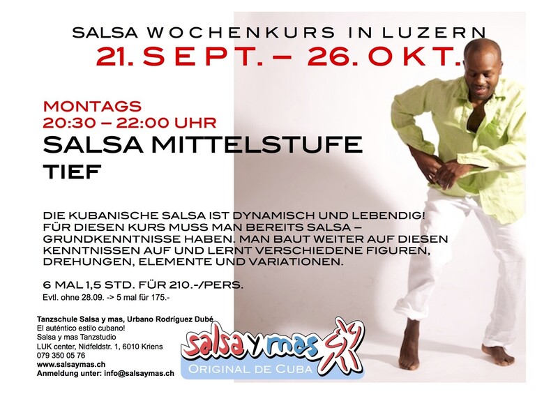 Salsa Mittelstufenkurs in Luzern